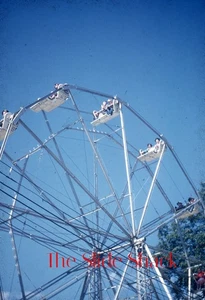 Carrollton Ohio County Fair Riesenrad 1951 Kodachrome roter Rand 35mm Dia - Bild 1 von 1