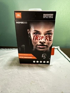 JBL Inspire 300 Sweat Proof Sport Earphones Twistlock Black NEW - Picture 1 of 8