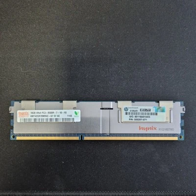 HP Hynix 16 GB 4Rx4 PC3-8500R-7 Kit DDR3 RAM REG ECC DDR3 500207-071 - Bild 1 von 2
