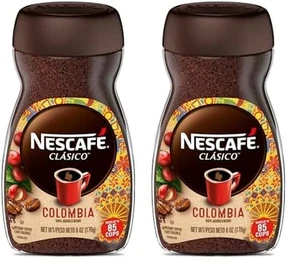 CLÁSICO Colombia, Medium Roast Instant Coffee, 6 oz. Jar (Pack of 2) - Picture 1 of 1