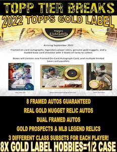 NEW YORK YANKEES 2022 TOPPS GOLD LABEL 8X HOBBY BOX 1/2 CASE BREAK #1240 - Picture 1 of 7
