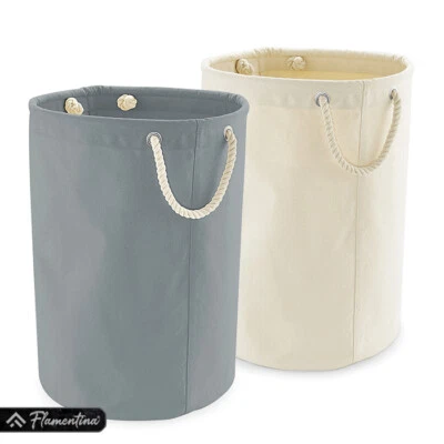 Heavy Canvas Storage Trug Westford Mill Reusable Laundry Toy Storage Bag Basket - Image 1 of 2