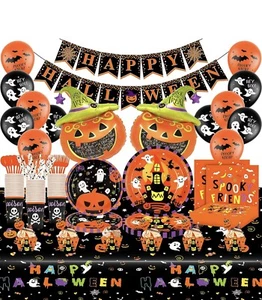 Halloween Party Supplies Serves 20 Guests - 179 PCS Birthday Decorations Set Inc - Picture 1 of 7