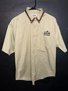 VTG Dubuque Greyhound Casino Dealer Shirt Adult L Beige Uniform Short Sleeve - Picture 1 of 7