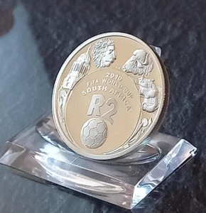2 Rand, 2007, Süd Afrika, "FIFA FUSSBALL WM IN SÜDAFRIKA 2010", Sammlermünze - Bild 1 von 4