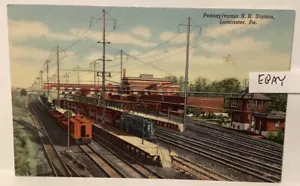 EARLY LANCASTER PA. PRR ESTACIÓN DE TREN DE PENNSYLVANIA Y 10+ PATIOS POSTALES - Imagen 1 de 2