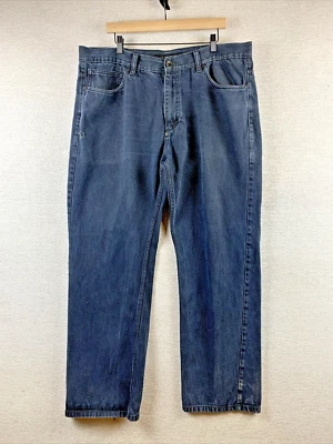 Pantalones de mezclilla SEAN JOHN Hamilton desgastados para hombre 40 lavado oscuro Y2K retro informales relajados Foto 1 de 4