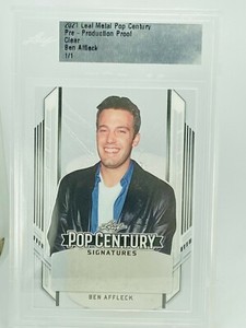 2021 Leaf Metal Pop Century Ben Affleck Pre-Production Proof Clear #1/1