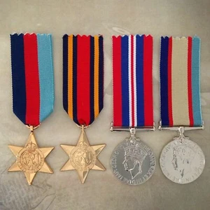 1939-45 STAR, BURMA STAR, 1939-45 WAR MEDAL+ 1939-45 ASM MEDAL SET - Bild 1 von 1