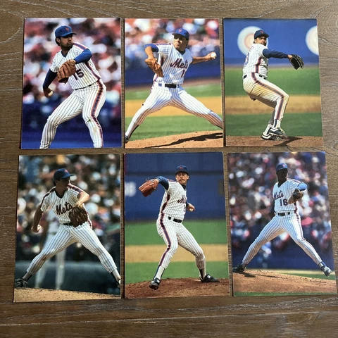 VINTAGE SET OF 6 1980'S NEW YORK METS PITCHERS POSTCARD SPONSER - WIZ / GOLDSTAR Cover
