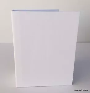 1) Blank WHITE handmade ready 2 decorate mini album 71/2 x 53/4 corenescreations - Picture 1 of 5