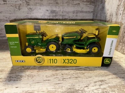 1/16 John Deere 1963 110 & 2013 X320 Lawn & Garden Tractor Set 50TH Anniversary - Image 1 of 4
