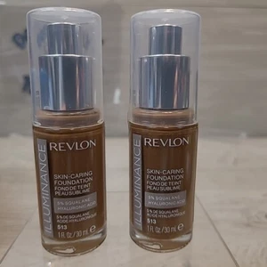 Base para el cuidado de la piel Revlon Illuminance 513 gamuza marrón 1 oz NUEVO lote de 2 - Imagen 1 de 3