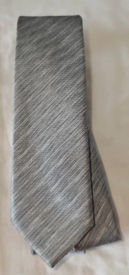 BURTON MENSWEAR LONDON MENS GREY STRIPE TIE LENGTH 58" WIDTH 2" (MT42) - Image 1 of 4