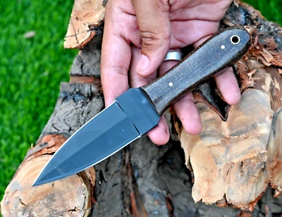 Сделанный на заказ метательный сапожный нож / кованая углеродистая сталь с кожаными ножнами 2789 - Изображение 1 из 4