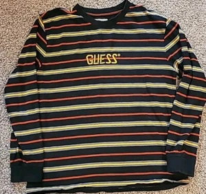 Guess Originals Pullover Sweater Mens Striped Size Large - Picture 1 of 4
