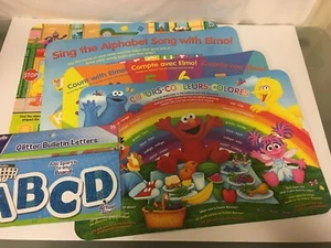 Sesamstraße trocken abwischbare Lerntafeln oder Glitzer Pinnwandbuchstaben blau - Bild 1 von 10