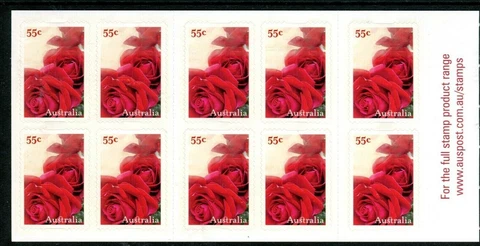 MINT 2009 WITH LOVE ROSES P&S STAMP BOOKLET - BARCODE 1554 Cover