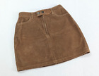 Hollister Corduroy Skirt Juniors 5 Ultra High Rise Brown Zip Front *read NWOT
