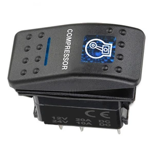 Interruptor de palanca basculante de barra impermeable Carling azul LED compresor luz venta de automóviles - Imagen 1 de 8