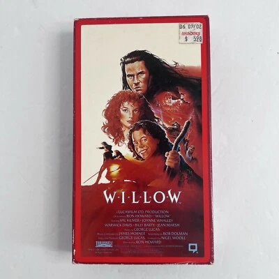 Willow VHS 1988 RCA/Columbia George Lucas Warwick Davis Fantasy TESTED - Image 1 of 4