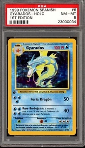 1999 Pokemon Spanish 1st Edition Base Set Gyarados Holo #6 PSA 8 Nm-Mt - Foto 1 di 3