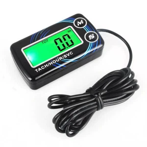 Motorcycle Tach Hour Meter LCD Digital Tachometer For ATV Generator Spark Plug - Picture 1 of 8