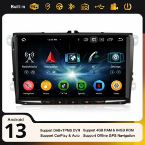 9" Android 13 GPS Autoradio pour VW Tiguan Passat Golf 5 Golf 6 Jetta Skoda Seat - Bild 1 von 24