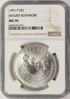1991-P Mount Rushmore Silver Dollar $1 NGC MS70