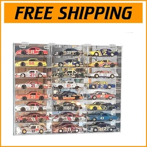 Premium Acrylic Display for 1:24 Scale Cars - 24 Slot Organizer with Mirror - Picture 1 of 11