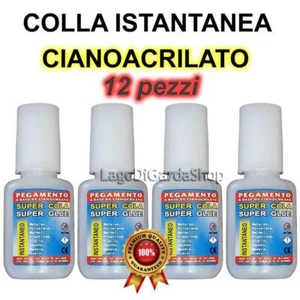 12 x COLLA ISTANTANEA SUPER ADESIVA CIANOACRILATO PENNELLO TIPO ATTAK LOCTITE - Foto 1 di 4