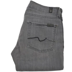 Jean slim femme 7 For All Mankind taille 27 skinny gris jambes coniques denim - Imagen 1 de 10