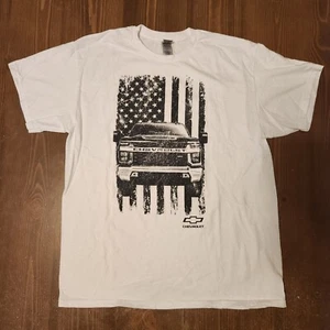 2022 Chevy Chevrolet Pickup Truck Silverado T-Shirt Promo White Cotton L Gildan - Picture 1 of 9