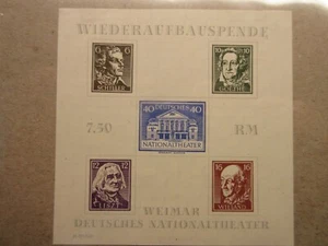 THURINGIA Michel Block 3 Plate Fault IV  (Scott 16N9) No Gum Lot7 Cat €180 - Picture 1 of 2