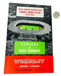 Football Programme England Vs West Germany February 23rd 1966 Vintage ra - Picture 1 of 3