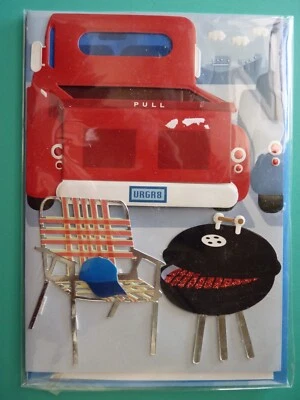 Any Occasion Greeting Card For Anyone 3D Embellished Front Tailgate Theme- Blank - Image 1 of 3