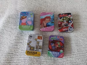 4 Cardinal / 1 Marvel Puzzle collectors tin, 3 with 50 and 2 with 24 pieces - Picture 1 of 11