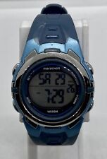 Marathon By Timex Ladies Watch New Battery Indiglo Backlight WR50M Day/Date Blue