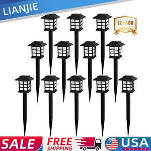 12 Pack Solar Garden Lights Outdoor Waterproof Landscape LED Lights Pathway Yard - Picture 1 of 13