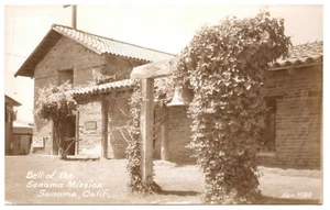 Zan 1080 Bell of the Sonoma Mission Sonoma CA Viintage RPPC - Picture 1 of 2