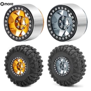 4PCS Alloy 2.2" Beadlock Wheels Rims for 1/10 RC Rock Crawler Car Wraith SCX10 - Picture 1 of 20