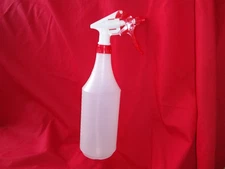 24 Tolco Red White Trigger Sprayer & 24 Metered Quart Bottles Auto Janitorial