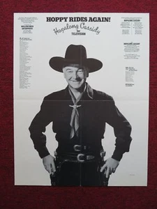 HOPALONG CASIDY HOPPY RIDES AGAIN POSTER WILLIAM BOYD EDGAR BUCHANAN TV SERIES - Imagen 1 de 6