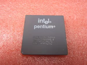 Vintage Intel Pentium 75MHz CPU A80502-75 SX969 / SSS Gold-Pin Ceramic Socket 7 - Picture 1 of 2