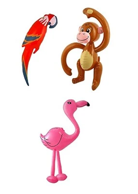 Cabine de fotos inflável macaco flamingo papagaio casamento aniversário adereços selva galinha - Imagem 1 de 4