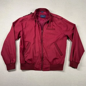 Chaqueta De Colección Van Heusen Para Hombre M Harrington Bombardero Moto Ahumador Granate Borgoña - Imagen 1 de 10