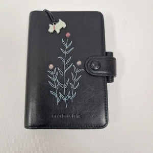 Radley Filofax Style Pocket Personal Organiser Black Leather Dog Charm Small - Picture 1 of 10