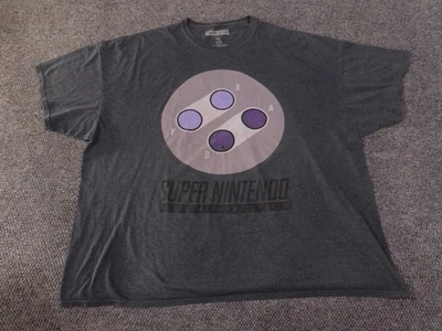Camiseta Super Nintendo Hombre 5X Gris Controlador Gráfico Camiseta Videojuego Foto 1 de 4