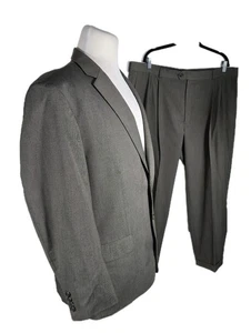 Haggar Mens 46R Brown Color Poly Viscos Lt.Weight Suit S33 - Picture 1 of 24