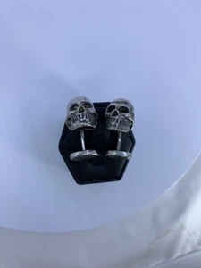 925 Signed Robert Talbott Skull Cuff links - Picture 1 of 7